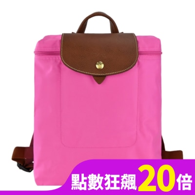 LONGCHAMP LONGCHAMP LE PLIAGE系列後背包(中/糖果粉)1699-089-P73