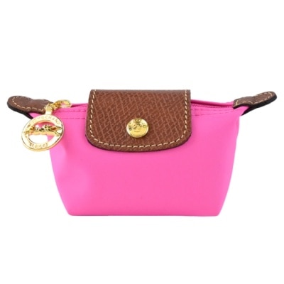 LONGCHAMP LONGCHAMP LE PLIAGE系列再生尼龍水餃零錢包(糖果粉)30016-089-P73