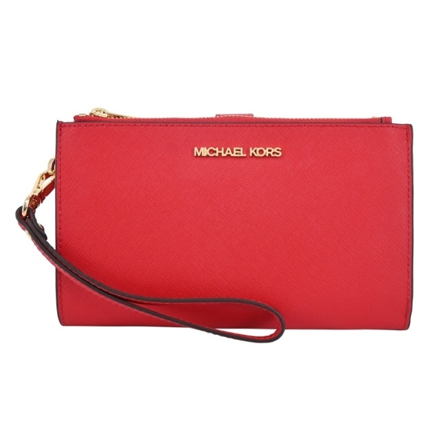 MICHAEL KORS JET SET防刮多功能手掛式中長夾-紅35F8GTVW0L-16BR