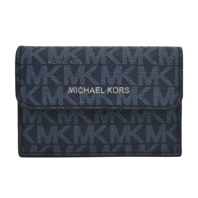 MICHAEL KORS MICHAEL KORS COOPER滿版PVC風琴卡片收納包-深藍36F3COLD1R-47AP
