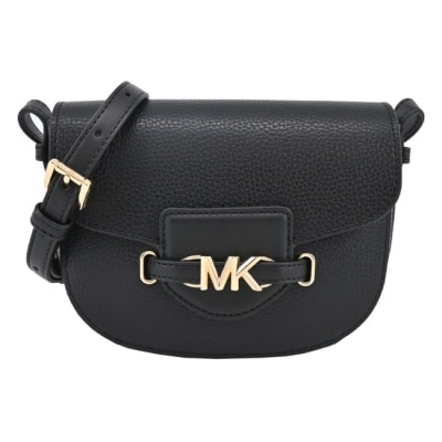 MICHAEL KORS MICHAEL KORS REED荔枝紋磁吸馬鞍斜背包-小/黑35F3G6RC1T-09