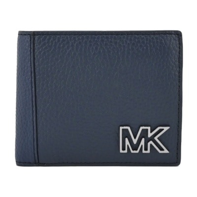 MICHAEL KORS MICHAEL KORS COOPER牛皮簍空LOGO男款零錢袋短夾-海軍藍36S3LCOF3L-47NA