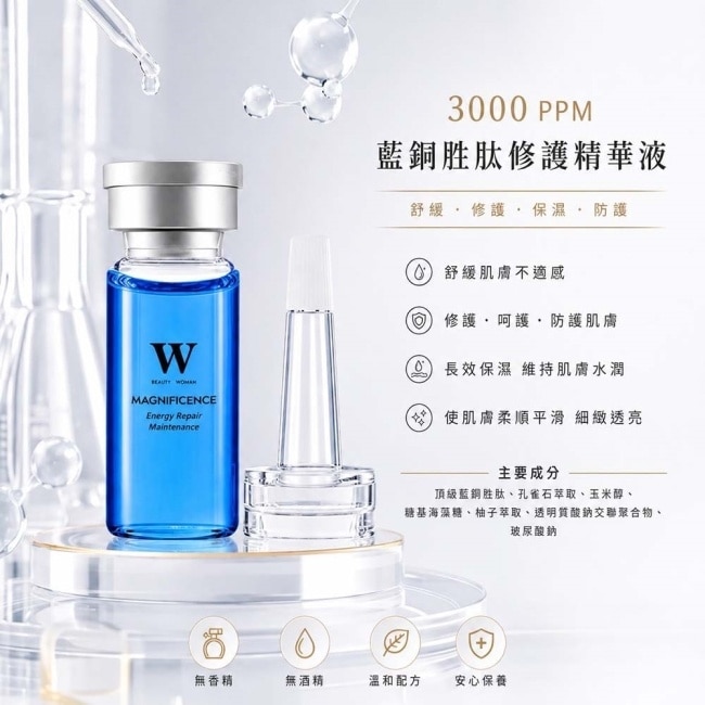 【醫美術後保養品牌】3000 PPM藍銅胜肽修護精華液 25mL 保濕修護 image