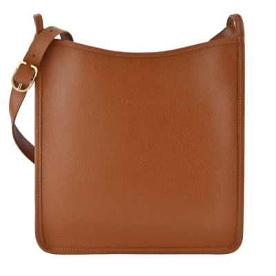 LONGCHAMP LONGCHAMP LE FOULONNE系列牛皮直式斜背包(大/焦糖)10140-021-121