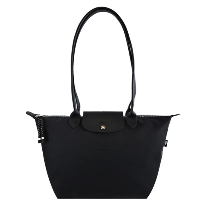 LONGCHAMP LE PLIAGE ENERGY系列再生尼龍肩背/斜背包(大/黑)10163-HSR-001