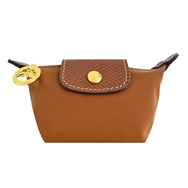 LONGCHAMP LE PLIAGE系列再生尼龍水餃零錢包(白蘭地酒)30016-089-504