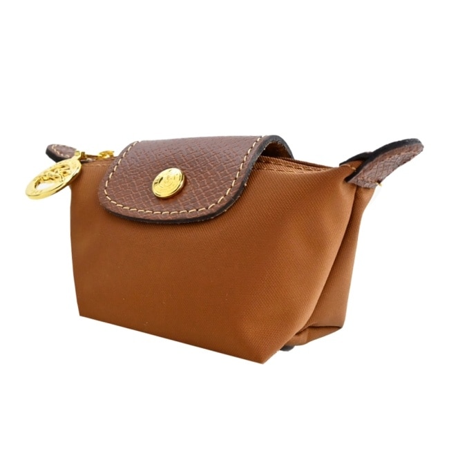 LONGCHAMP LE PLIAGE系列再生尼龍水餃零錢包(白蘭地酒)30016-089-504