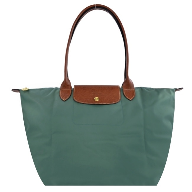 LONGCHAMP LE PLIAGE系列肩背水餃包(大/柏綠)1899-089-139