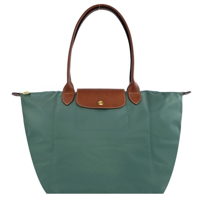 LONGCHAMP LE PLIAGE系列肩背水餃包(大/柏綠)1899-089-139