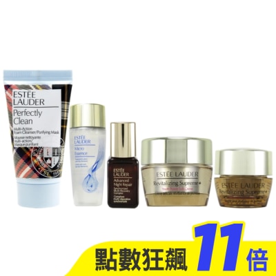 ESTEE LAUDER 雅詩蘭黛 雅詩蘭黛年輕煥采旅行組(洗30+原生30+特7+膠原眼5+膠霜15ml)
