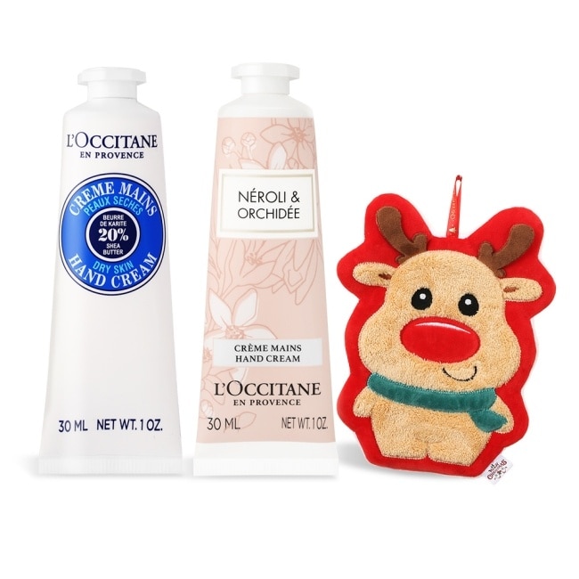 L’OCCITANE 歐舒丹 經典護手霜雙入組(30MLX2)-乳油木+橙花&蘭花-國際航空版