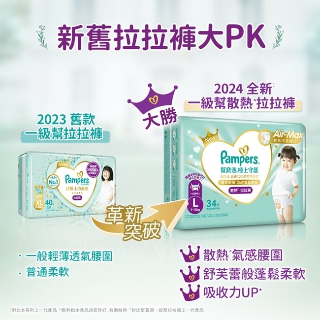 幫寶適極上守護一級幫拉拉褲M 152片﹘箱購