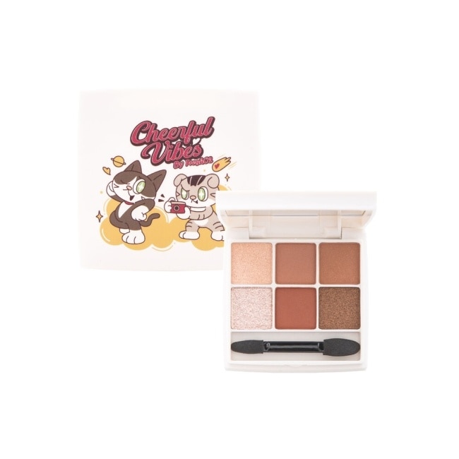 FreshO2 X 妞妞x小貓 鏡頭星燦捕光6色眼影盤 6.3g