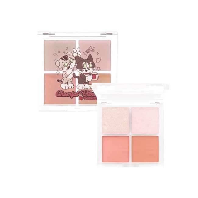 FreshO2 X 妞妞x小貓 寶石光聚焦閃耀4色腮紅打亮盤 14g