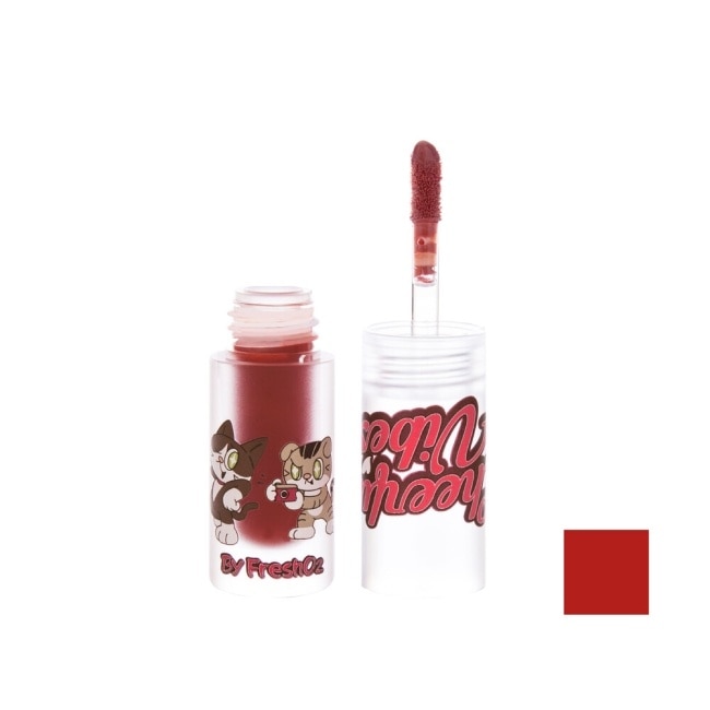 FreshO2 X 妞妞x小貓 永恆星光六胜肽豐潤水感唇釉-03 蘋什麼紅 1.5g