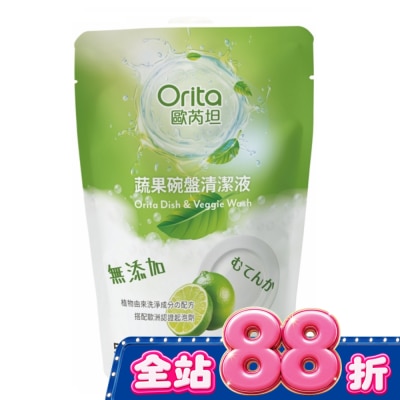 Orita歐芮坦 - 歐芮坦蔬果碗盤清潔液補充包500ml image