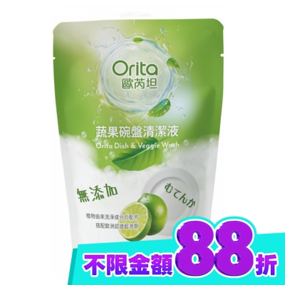 ORITA 歐芮坦蔬果碗盤清潔液補充包500ml image
