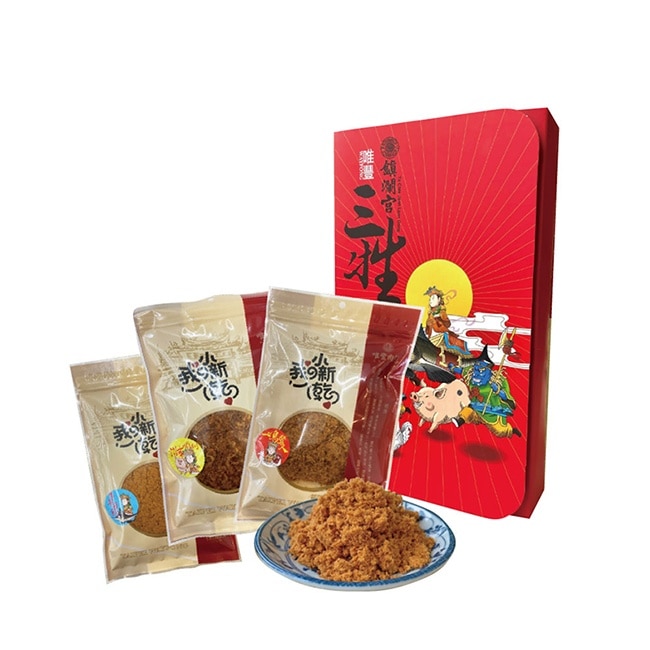 【唯豐肉鬆x鎮瀾宮】三牲禮盒440g/盒(經典豬肉鬆+旗魚鬆+雞肉鬆)