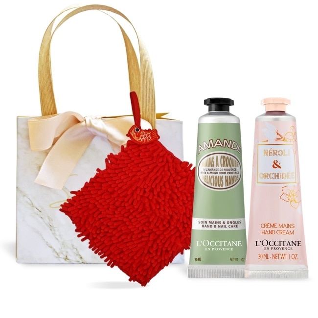 L’OCCITANE 歐舒丹 經典護手霜雙入組(30MLX2)-杏仁+橙花&蘭花-國際航空版