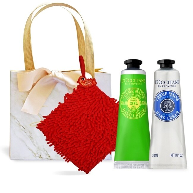 L’OCCITANE 歐舒丹 經典護手霜雙入組(30MLX2)-乳油木萊姆+乳油木-國際航空版