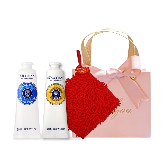 L’OCCITANE 歐舒丹 經典護手霜雙入組(30MLX2)-乳油木+乳油木香草-新版-國際航空版