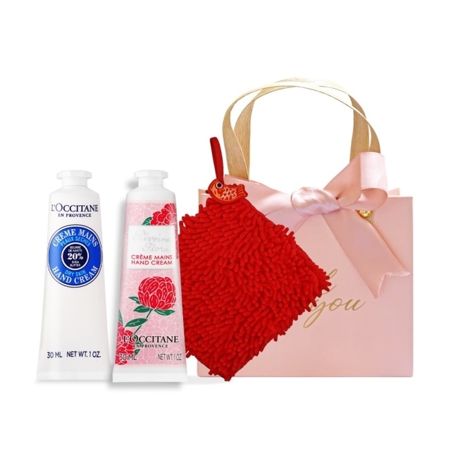 L’OCCITANE 歐舒丹 經典護手霜雙入組(30MLX2)-乳油木+牡丹-新版-國際航空版
