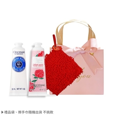 L OCCITANE L’OCCITANE 歐舒丹 經典護手霜雙入組(30MLX2)-乳油木+牡丹-新版-國際航空版