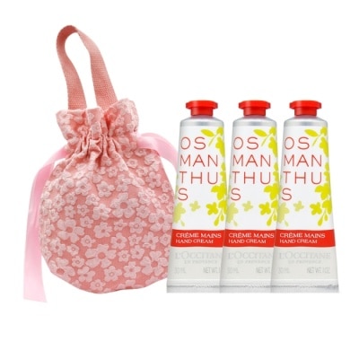 L OCCITANE L’OCCITANE 歐舒丹 經典護手霜30MLX3禮袋組-桂花X3-專櫃公司貨