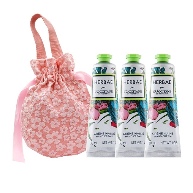 L’OCCITANE 歐舒丹 經典護手霜30MLX3禮袋組-原野之心X3-專櫃公司貨
