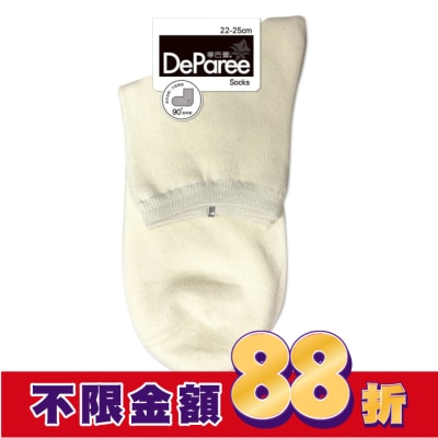 DEPAREE蒂巴蕾 蒂巴蕾 Socks直角襪-DP22085米白