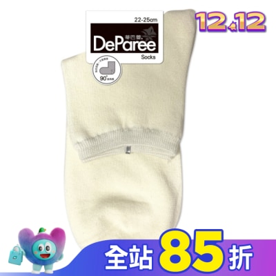 DEPAREE蒂巴蕾 蒂巴蕾 Socks直角襪-DP22085米白