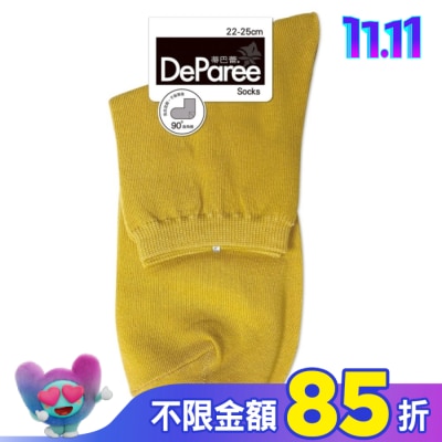 DEPAREE蒂巴蕾 蒂巴蕾 Socks直角襪-DP22085葉黃