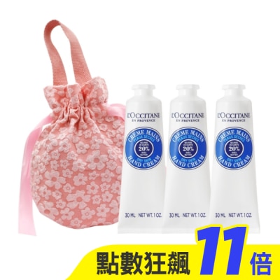 L’OCCITANE 歐舒丹 L’OCCITANE 歐舒丹 經典護手霜30MLX3禮袋組-乳油木X3-新版-專櫃公司貨
