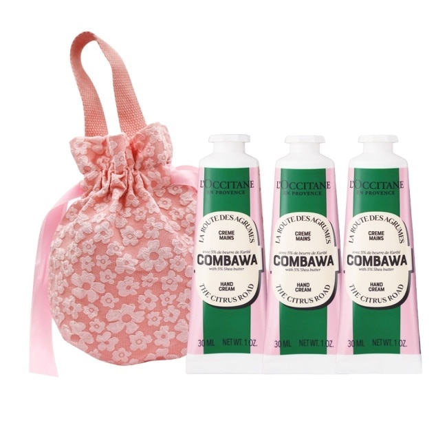 L’OCCITANE 歐舒丹 經典護手霜30MLX3禮袋組-奇幻之旅卡菲爾乳油木X3-新版-專櫃公司貨