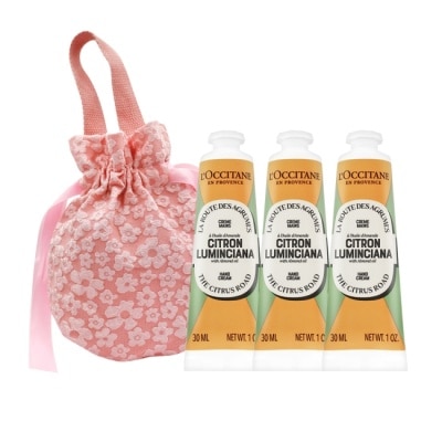 L OCCITANE L’OCCITANE 歐舒丹 經典護手霜30MLX3禮袋組-奇幻之旅夏娜杏仁X3-新版-專櫃公司貨