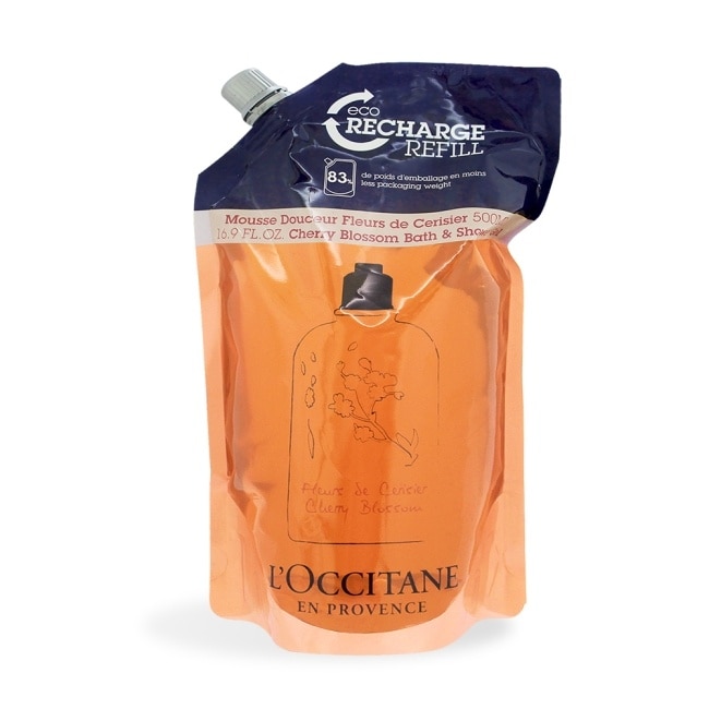 L’OCCITANE 歐舒丹 櫻花沐浴膠補充包(500ml)-專櫃公司貨