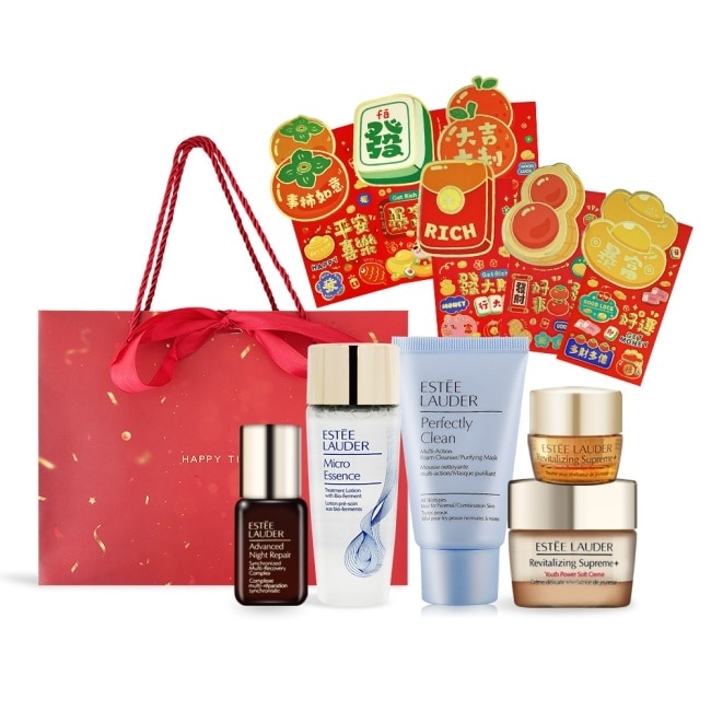 ESTEE LAUDER 雅詩蘭黛 年輕煥采旅行三入組送紅包袋+禮袋-新年情人禮品-專櫃公司貨