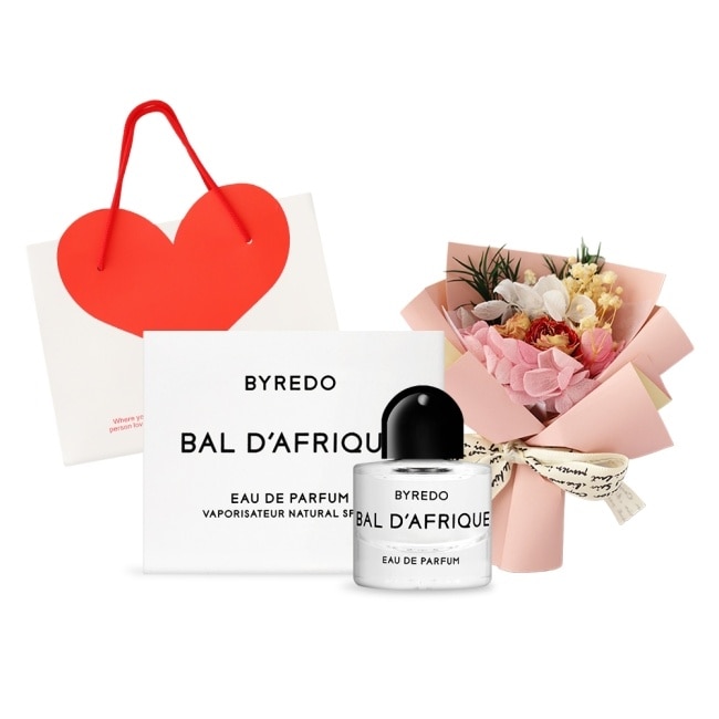 BYREDO 花束祝福香水組(熱帶爵士8ml+永生花祝福花束+精美禮袋)-國際航空版