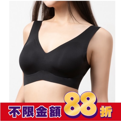 DEPAREE蒂巴蕾 蒂巴蕾寬肩無痕冰絲內衣-BW5101L黑