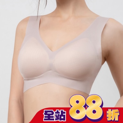 DEPAREE蒂巴蕾 蒂巴蕾寬肩無痕冰絲內衣-BW5101L藕膚