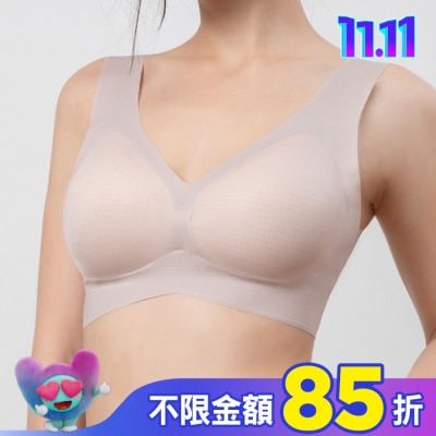 DEPAREE蒂巴蕾 蒂巴蕾寬肩無痕冰絲內衣-BW5101L藕膚