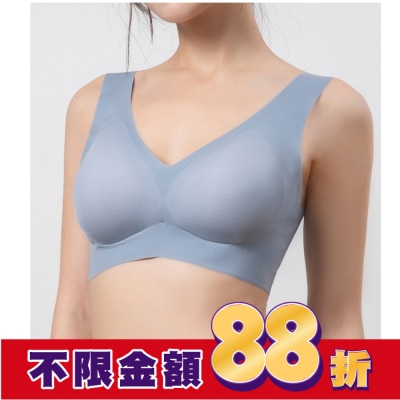 DEPAREE蒂巴蕾 蒂巴蕾寬肩無痕冰絲內衣-BW5101L鴿子藍