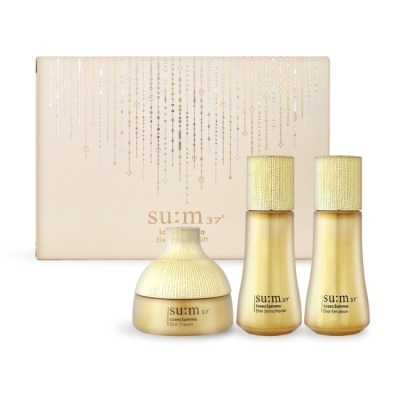 SUM37 su:m37 甦秘 金萃極緻無痕抗齡3件組[凝露20ml+精華乳20ml+精華乳霜10ml]-專櫃公司貨