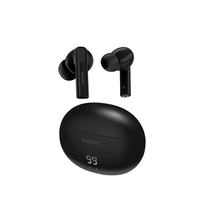 PHILIPS 主動抗噪ANC數顯無線藍牙耳機(黑)-TAT3559BK