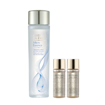 ESTEE LAUDER 雅詩蘭黛 【ESTEE LAUDER 雅詩蘭黛】微分子肌底原生露200ml+白金級極萃賦活花秘凝露15mlx2 公司貨