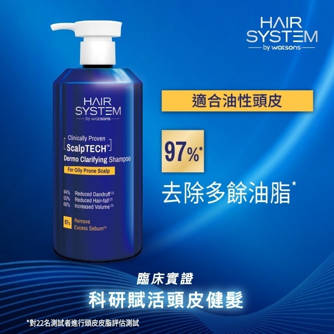 Hair System 淨化控油洗髮露(油性頭皮適用)500ml