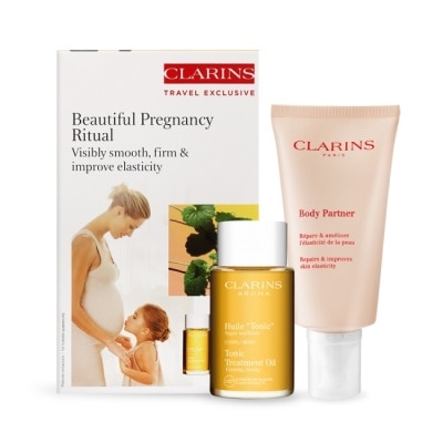 CLARINS CLARINS 克蘭詩 孕婦兩件套[護理油100ml+撫紋霜175ml]-國際航空版