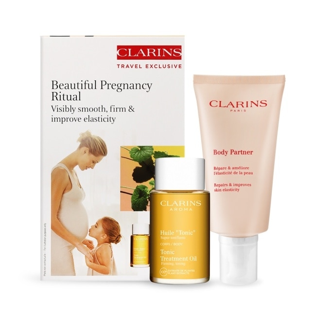 CLARINS 克蘭詩 孕婦兩件套[護理油100ml+撫紋霜175ml]-國際航空版