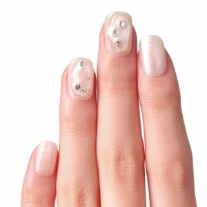 Dashing Diva/M 薄型經典美甲片-銀露輕語-30片