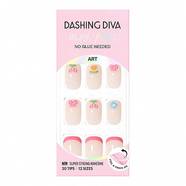 Dashing Diva/M 薄型經典美甲片-迷你花園-30片